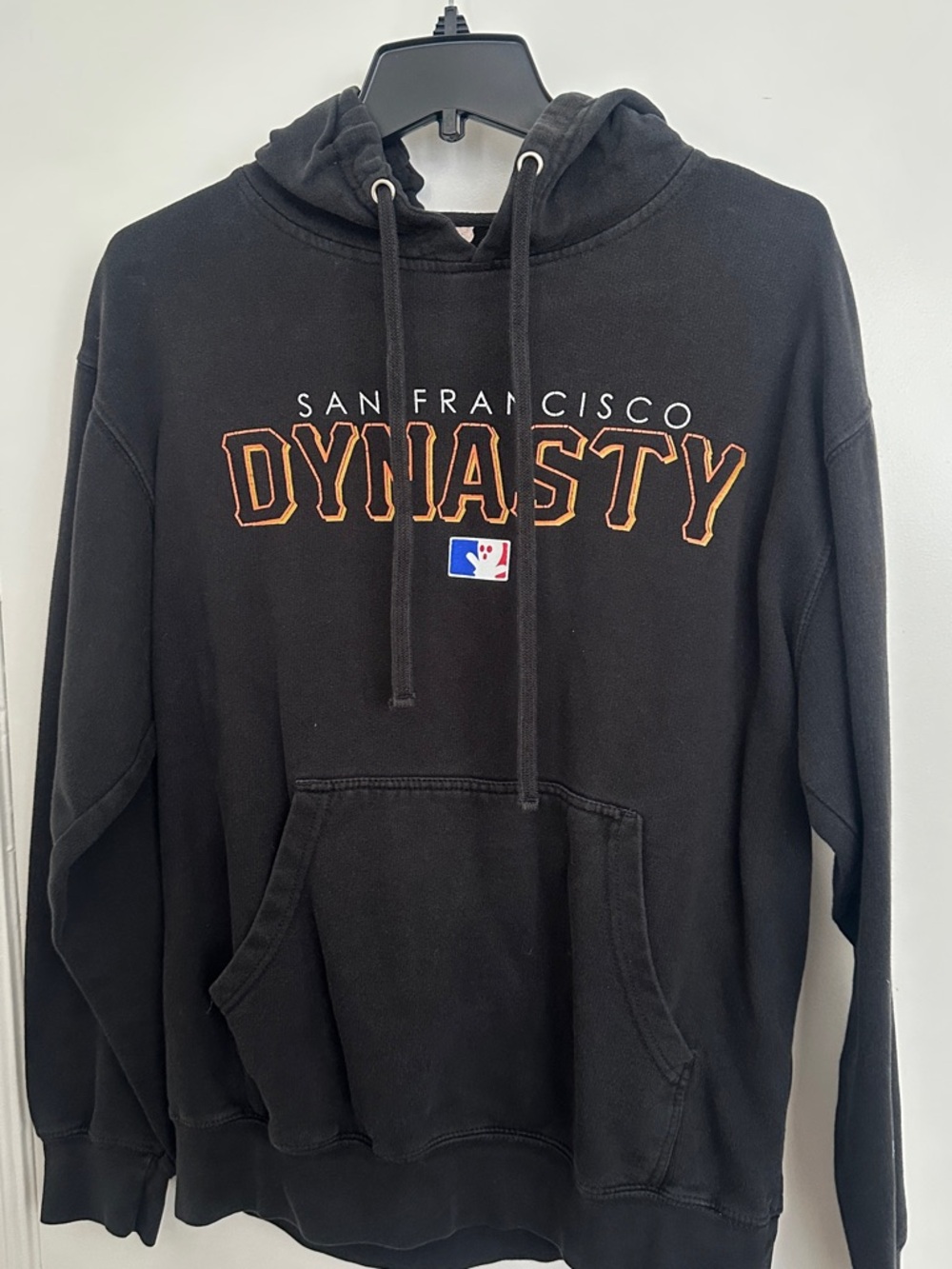 San Francisco Dynasty Black Hoodie - Lightweight Pullover with Front Pocket